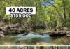 40-Acre Oklahoma Mountain Retreat with Cabin & Creek – $159,000