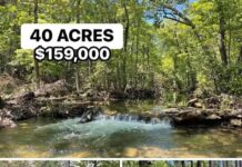 40-Acre Oklahoma Mountain Retreat with Cabin & Creek – $159,000
