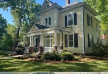 Look Inside! Beautiful Historic North Carolina Estate With a Stunning Guesthouse on Over an Acre for $699K