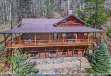 Mountain View Log Cabin Retreat Nestled in the Scenic Hills of South Johnson City