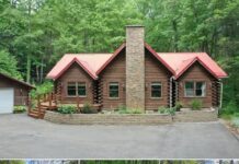 Secluded Log Home Retreat in Daniels