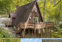 Rustic-Chic A-Frame Cottage in a Serene Lake Cumberland Setting