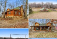 Authentic REAL LOG HOME on 12 Unrestricted Acres