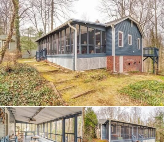 Nice screened in porch! Mountain house in North Carolina. C. 1940. $275,000
