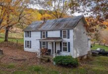 Log Farmhouse with 56 Acres in Bluefield, West Virginia